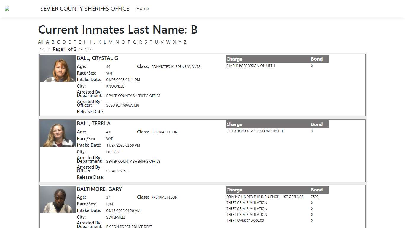 Inmates - ISOMS Portal